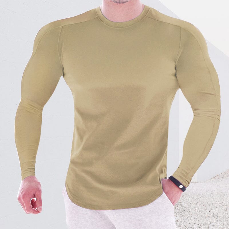 Muscle Long Sleeve Stretch T-Shirt