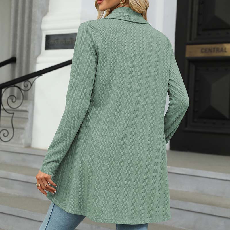 Long Sleeve Solid Color Cardigan